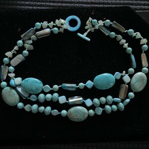 Turquoise Beaded Necklace and belt